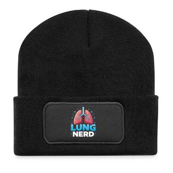 Lung Nerd: Colorful Lung Illustration - Recycled Patch Beanie - black - Front