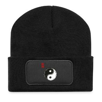 Yin and Yang - Recycled Patch Beanie - black - Front