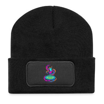 Sauteur de trampoline - Beanie recyclé à patch - noir - Devant