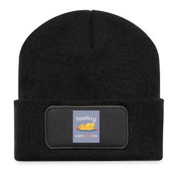 Se sentir improductif – Humeur de canard - Beanie recyclé à patch - noir - Devant