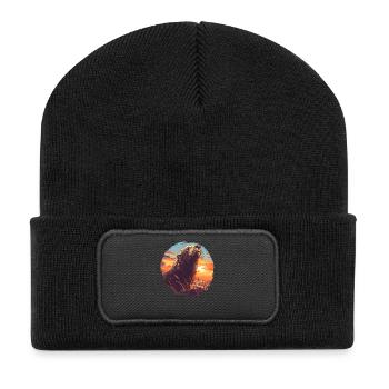 Lions de mer Lion de mer - Beanie recyclé à patch - noir - Devant