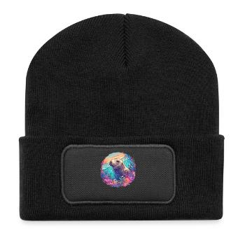 Lions de mer Lion de mer - Beanie recyclé à patch - noir - Devant