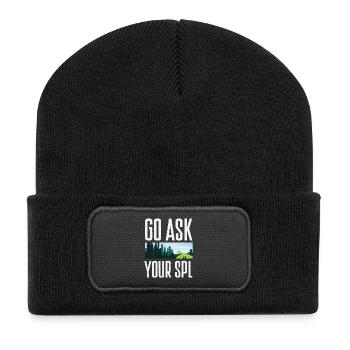 Demandez à votre Spl Scout Scouting Camping - Beanie recyclé à patch - noir - Devant