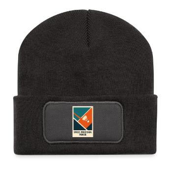 Speed Precision Power | Badminton Statement - Recycled Patch Beanie - dark grey - Front