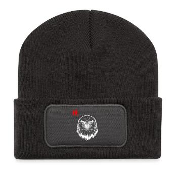 Aigle asiatique - Beanie recyclé à patch - charbon - Devant
