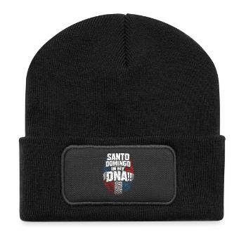 Dominican Santo Domingo In my DNA - Recycled Patch Beanie - black - Front