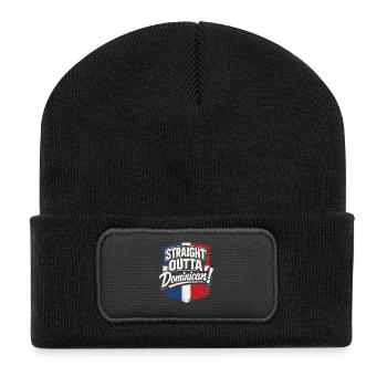 Dominican Straight Outta Dominican! - Recycled Patch Beanie - black - Front