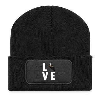 Geier - Recycelte Patch Beanie - Schwarz - Vorne