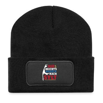 Vacances à la mer du Nord J’EN AI ASSEZ D’ALLER À SYLT Drôle - Beanie recyclé à patch - noir - Devant