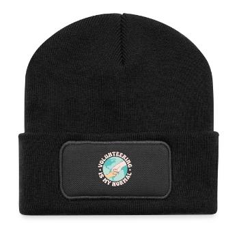 L’appréciation du bénévolat est mon bénévolat habituel - Beanie recyclé à patch - noir - Devant