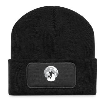 Joueur de handball Bigfoot Moon - Beanie recyclé à patch - noir - Devant