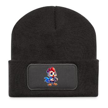 Gaming Chicken with Controller - Recycled Patch Beanie - dark grey - Front