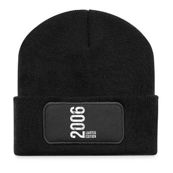 Anniversaire Garçon Fille Vintage 2006 - Beanie recyclé à patch - noir - Devant