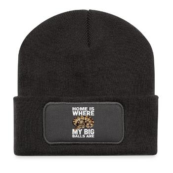 Königspython Schlangen Liebhaber Terrarium Python - Recycelte Patch Beanie - Dunkelgrau - Vorne