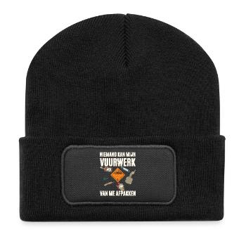Mijn Vuurwerk - Beanie recyclé à patch - noir - Devant