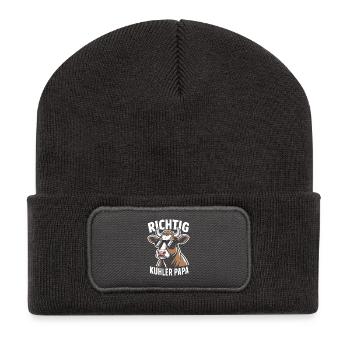 Really Cool Dad Father's Day Best Dad - Recycled Patch Beanie - dark grey - Front