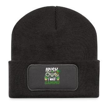 Irish Gaming I Was Gaming - Recycled Patch Beanie - dark grey - Front