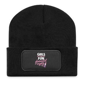 Les filles veulent juste avoir des droits de s’amuser - Beanie recyclé à patch - noir - Devant
