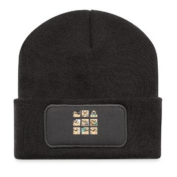 Professeur Carlin drôle ABC STORY TEACH A PLUS - Beanie recyclé à patch - charbon - Devant