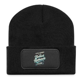 Le club des maris harcelés par le mari - Beanie recyclé à patch - noir - Devant