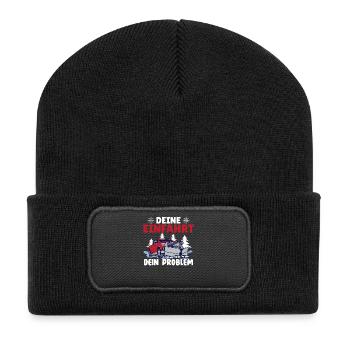 Conducteur de chasse-neige VOTRE ALLÉE EST VOTRE PROBLÈME - Beanie recyclé à patch - noir - Devant