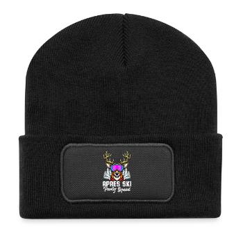 Équipe de fête après-ski - Beanie recyclé à patch - noir - Devant