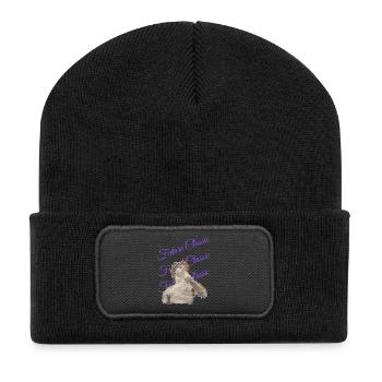 Future Classic – Retro Art Style - Recycelte Patch Beanie - Schwarz - Vorne