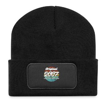 19. Geburtstag Mann Frau 4 Jahre 2007 Geschenk - Recycelte Patch Beanie - Schwarz - Vorne