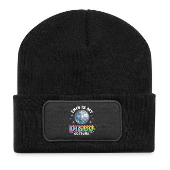 This Is My Disco Costume Disco Ball - Recycled Patch Beanie - black - Front