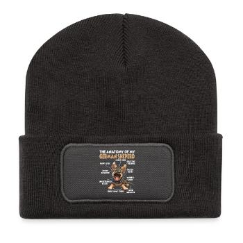 Propriétaire de berger allemand Amant des chiens - Beanie recyclé à patch - charbon - Devant