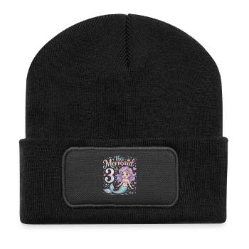 3e anniversaire de la sirène 3 ans - Beanie recyclé à patch - noir - Devant