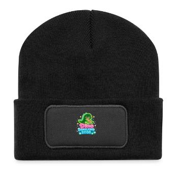 Dino Schoolchild 2026 School Enrollment - Recycled Patch Beanie - black - Front