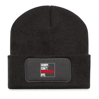 Marathonien désolé, je ne peux pas faire le marathon de pause course - Beanie recyclé à patch - charbon - Devant
