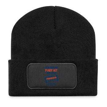 Supporter Rugby Français Humour - Beanie recyclé à patch - noir - Devant