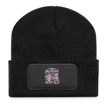 4e anniversaire de la sirène 4 ans - Beanie recyclé à patch - noir - Devant