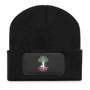 Yoga Entraînement à la méditation Yoga pour amateurs de yoga - Beanie recyclé à patch - noir - Devant