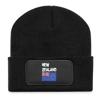 Drapeau néo-zélandais de Nouvelle-Zélande de Nouvelle-Zélande - Beanie recyclé à patch - noir - Devant