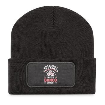 Arnaque, proverbes, jeu de dés, cadeau drôle d’arnaque, - Beanie recyclé à patch - charbon - Devant