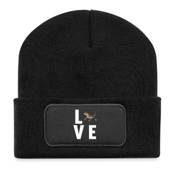 Lézard des lézards - Beanie recyclé à patch - noir - Devant