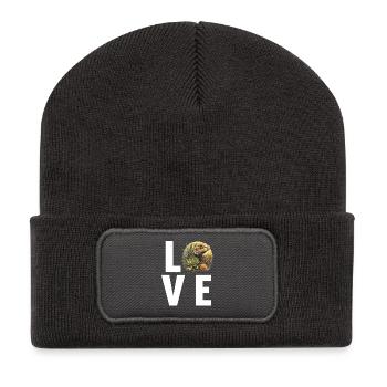 Eidechsen Eidechse - Recycelte Patch Beanie - Dunkelgrau - Vorne