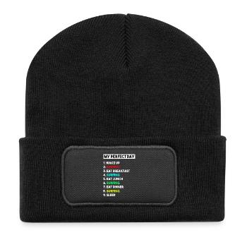Mon horaire de surf parfait pour la journée - Beanie recyclé à patch - noir - Devant