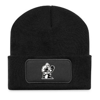 Gorilla Boxer Bold Outline - Recycled Patch Beanie - black - Front