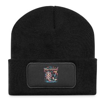 Mermaid 7th Birthday 7 Years - Recycled Patch Beanie - black - Front