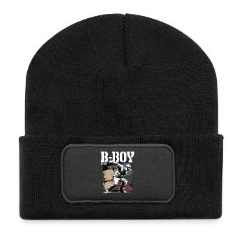 B-Boy Breakdance Streetstyle Breakdancer - Recycled Patch Beanie - black - Front