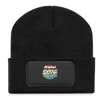 12. Geburtstag 2014 Jungen und Mädchen Geschenk - Recycelte Patch Beanie - Schwarz - Vorne