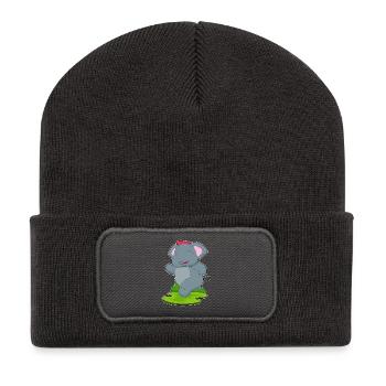 Elephant Jogger Jogging Sport - Recycled Patch Beanie - dark grey - Front
