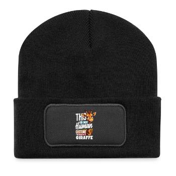 C’est mon costume de girafe humaine - Beanie recyclé à patch - noir - Devant