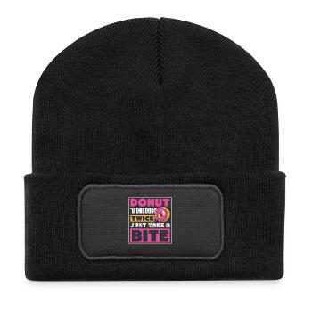 Donut fast food - Recycled Patch Beanie - black - Front
