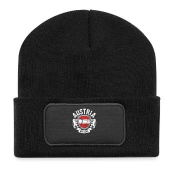 Austria - My Love - Recycled Patch Beanie - black - Front
