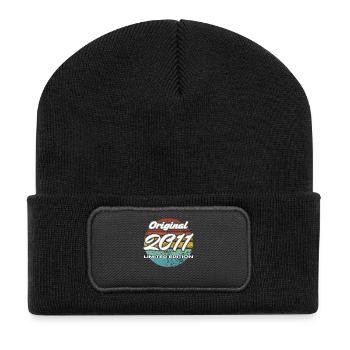 15. Geburtstag 2011 Jungen und Mädchen Geschenk - Recycelte Patch Beanie - Schwarz - Vorne